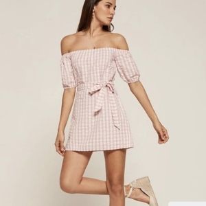 Reformation Gingham Sherri Clambake A Line Dress